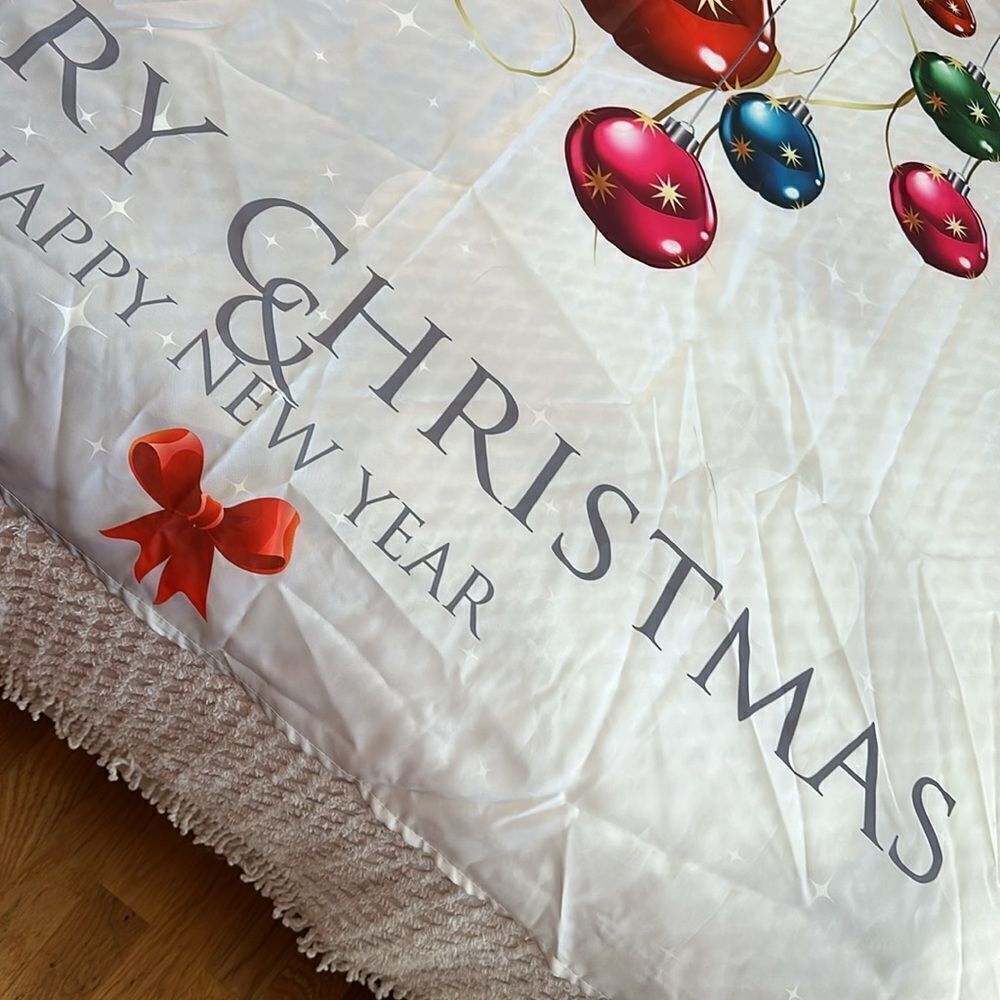 Christmas Shower Curtain Ornaments Nylon Standard Size - Picture 4 of 5